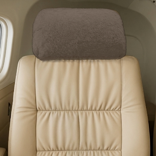 Custom Aircraft Sheepskin Headrest Covers
